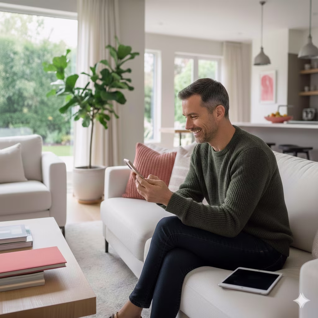 Propietario consultando los servicios de Wolo desde el móvil